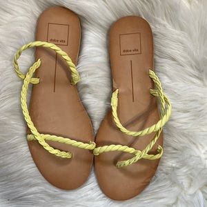 Dolce Vita Flat Sandals - Yellow